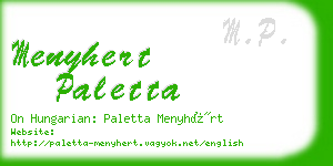 menyhert paletta business card